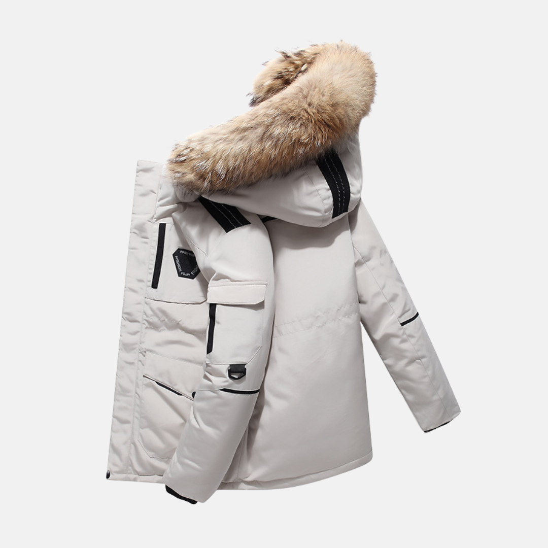 Finn | Winterjas met bontkraag voor heren