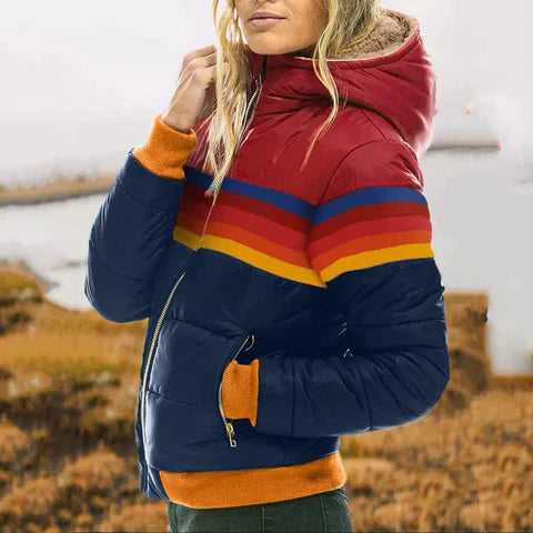 Aurélie | Warme winterjas dames met retro urban look