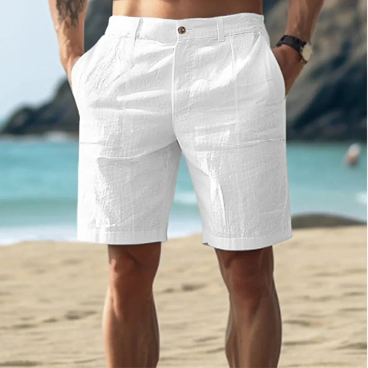 Sven - Casual linnen short heren