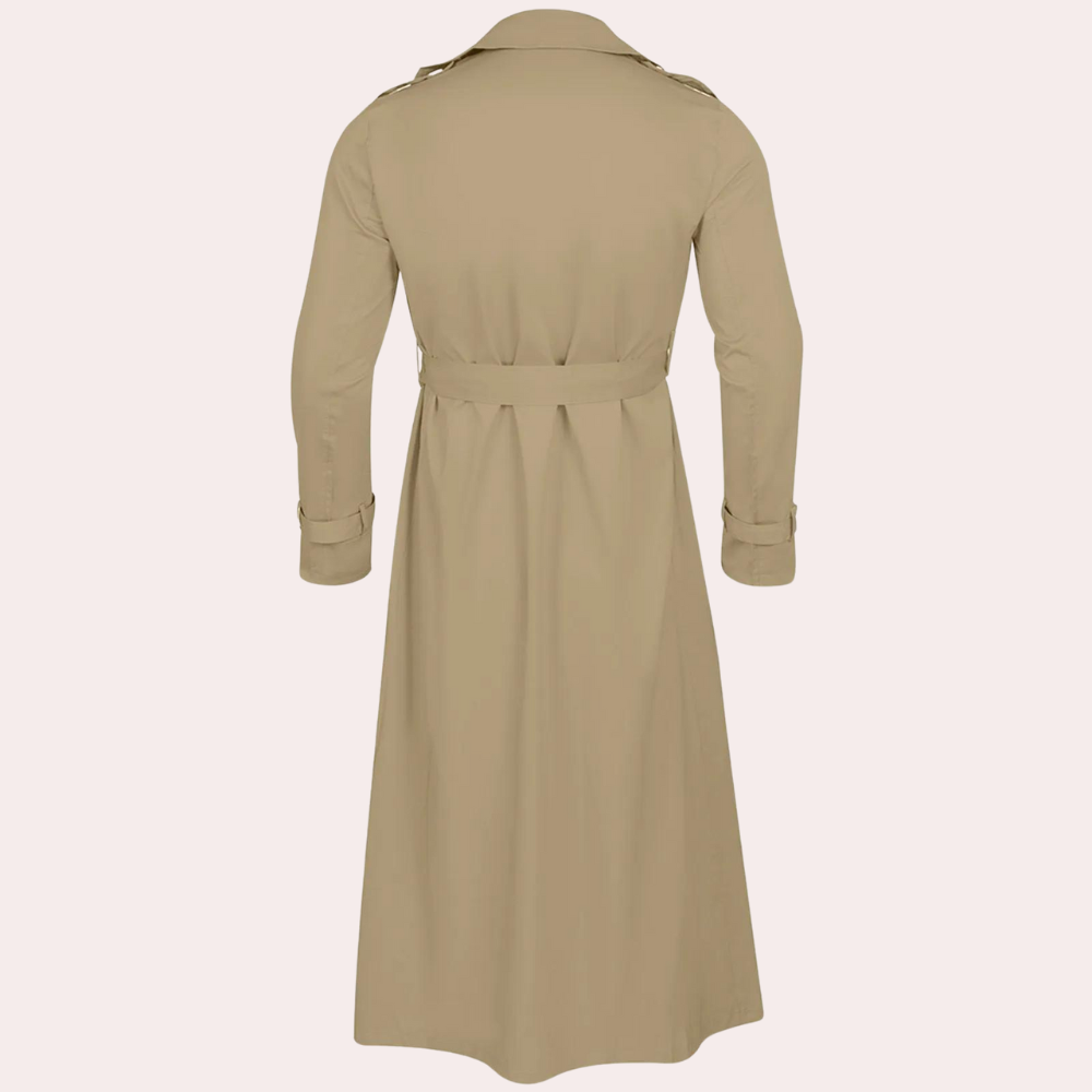 Thierry | Lange herfst trenchcoat voor heren