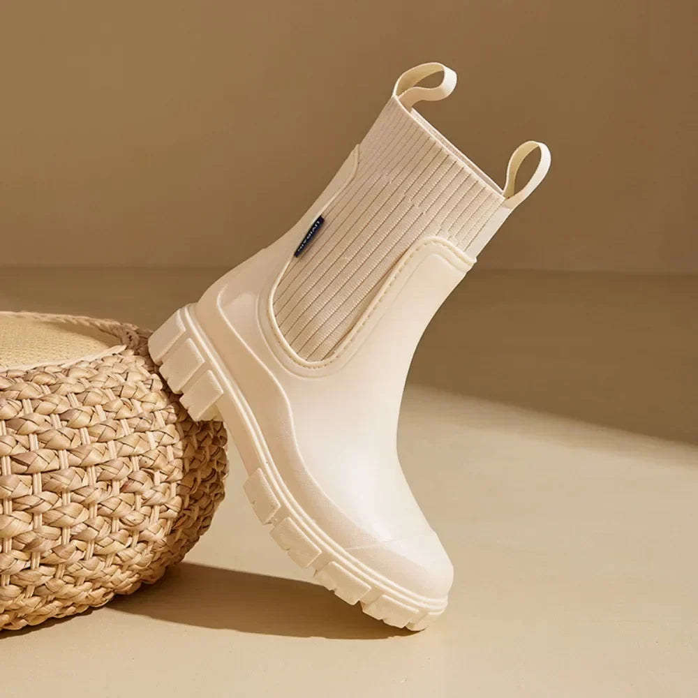 Lotte | Regenlaarzen met elastische bovenkant voor dames