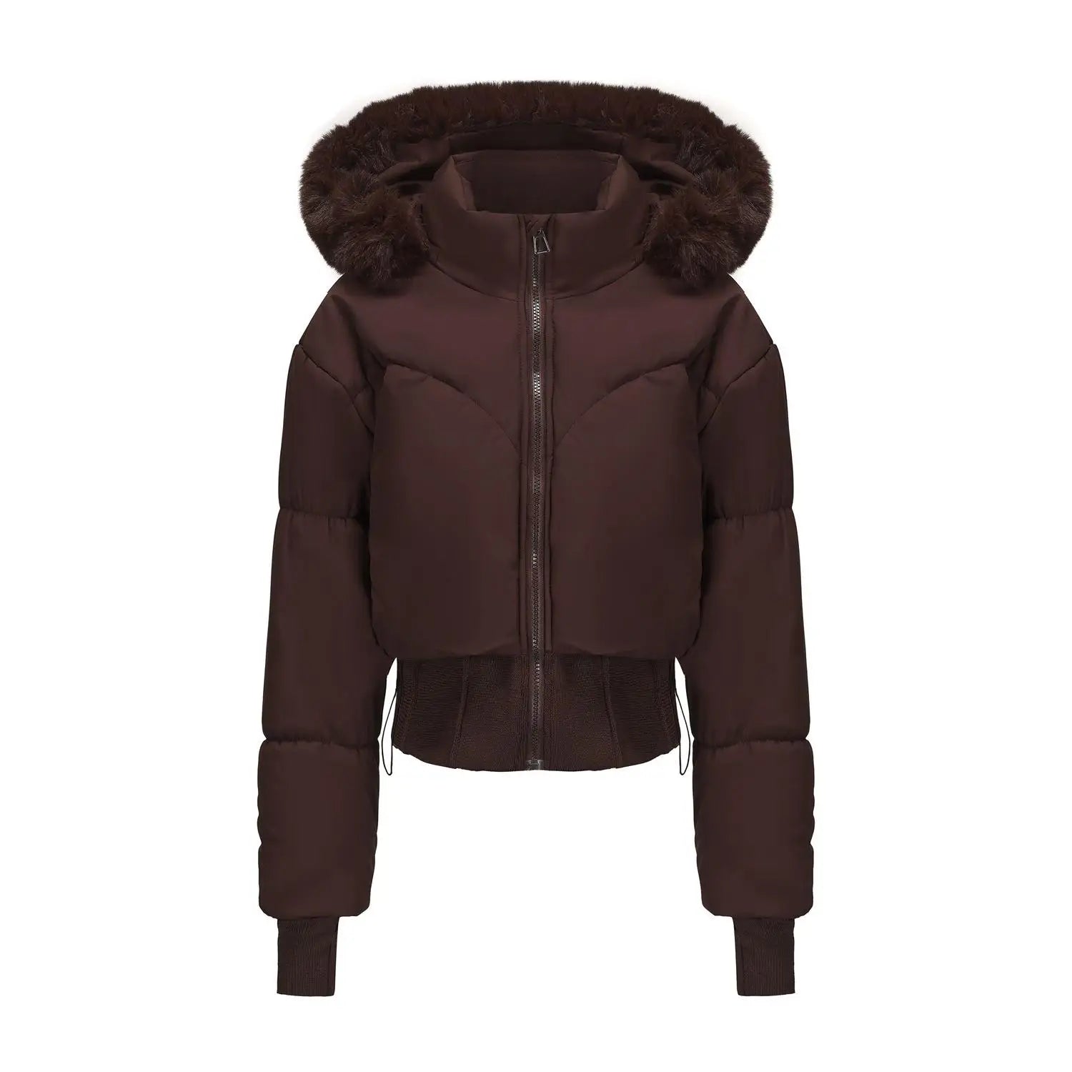 Sarah | Korte winterjas met capuchon en bontkraag voor dames