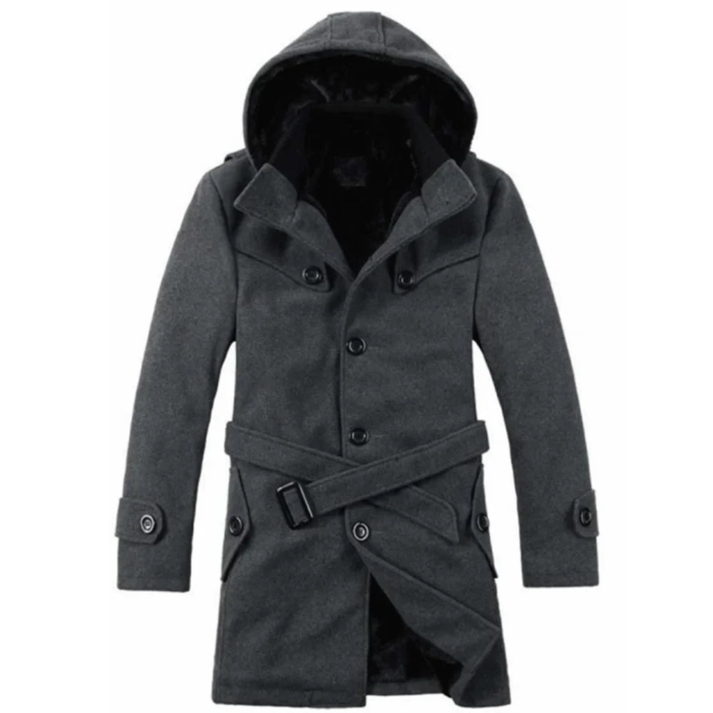 Rens | Trenchcoat met capuchon voor heren
