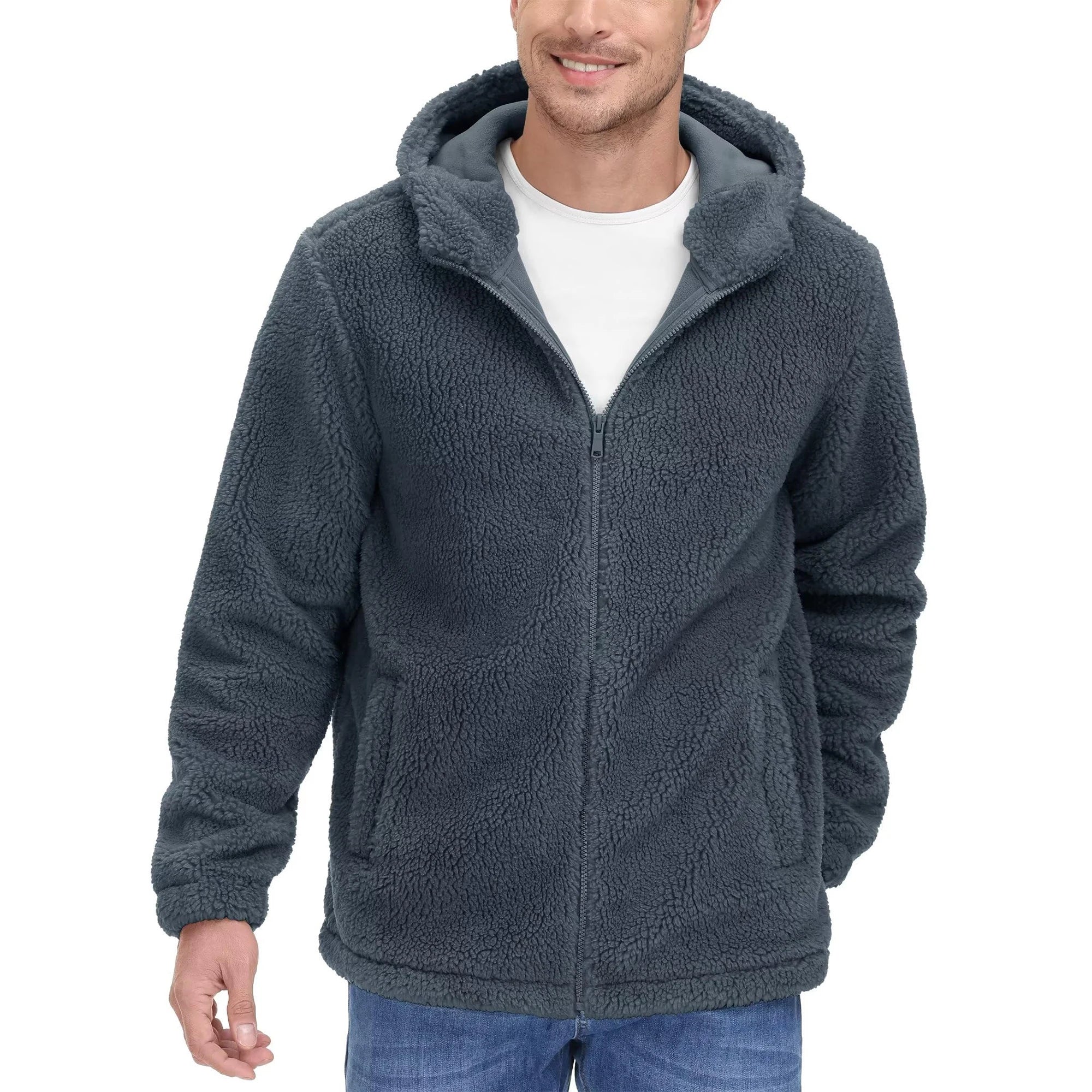 Bram | Sherpa fleece hoodie voor heren