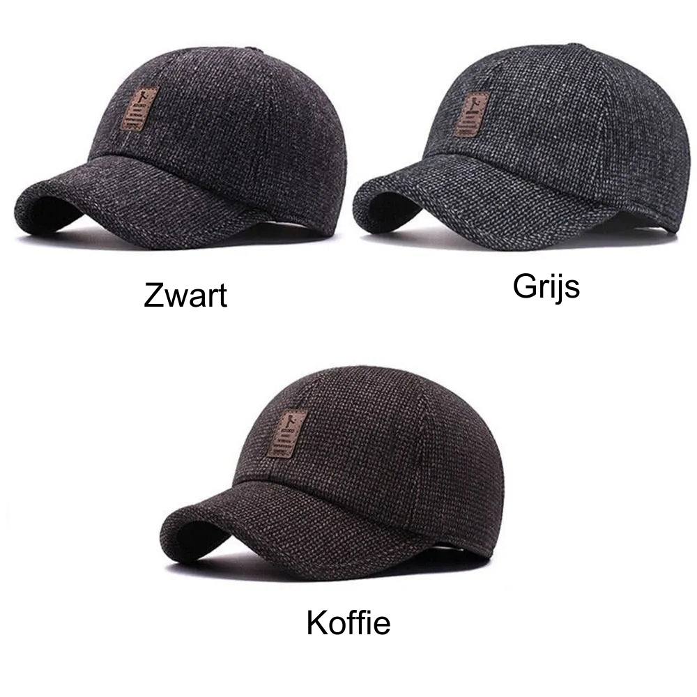 Tom - Classic Winterpet met Nostalgische Wollen Snap Cap