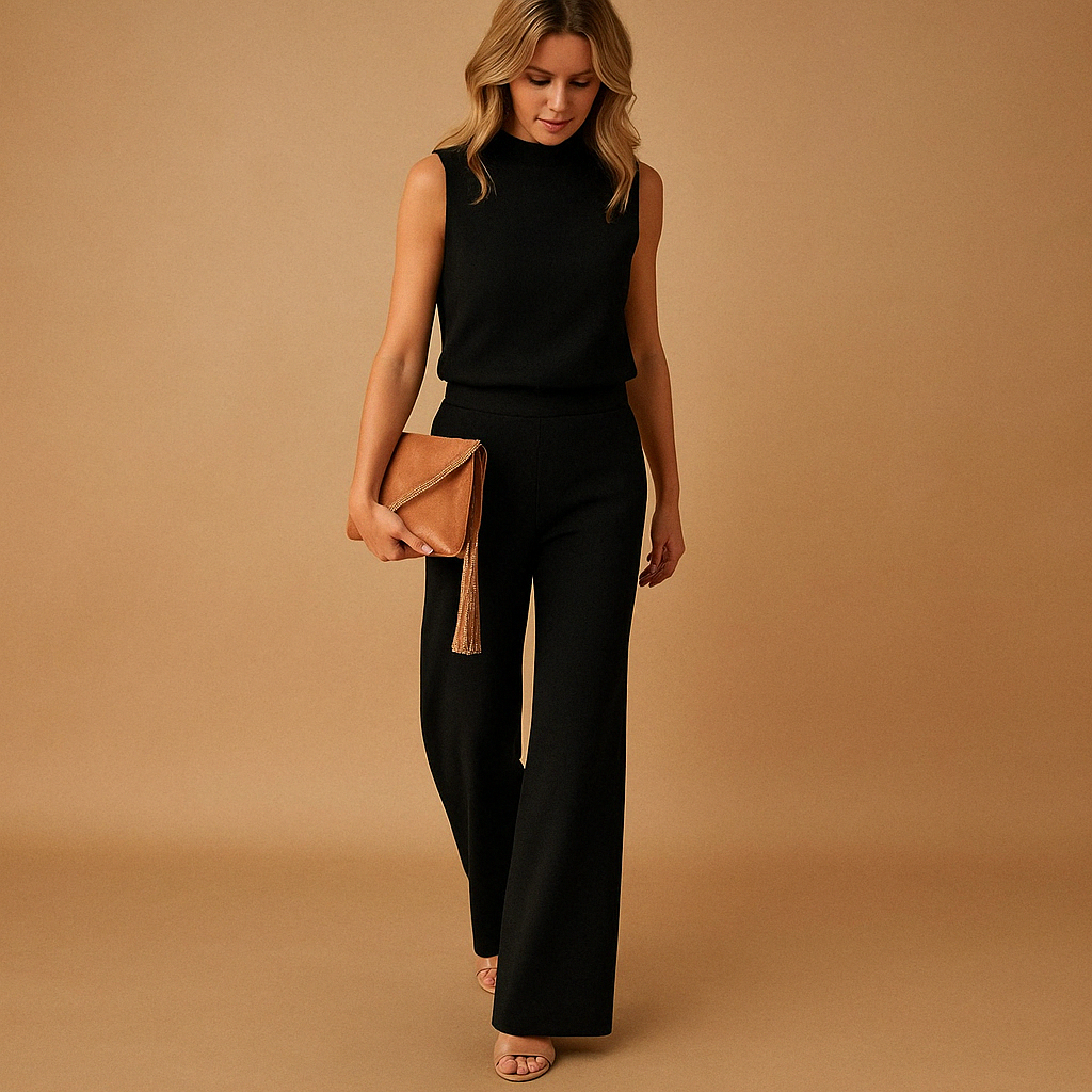 Hannah - Jumpsuit met wijde pijpen dames