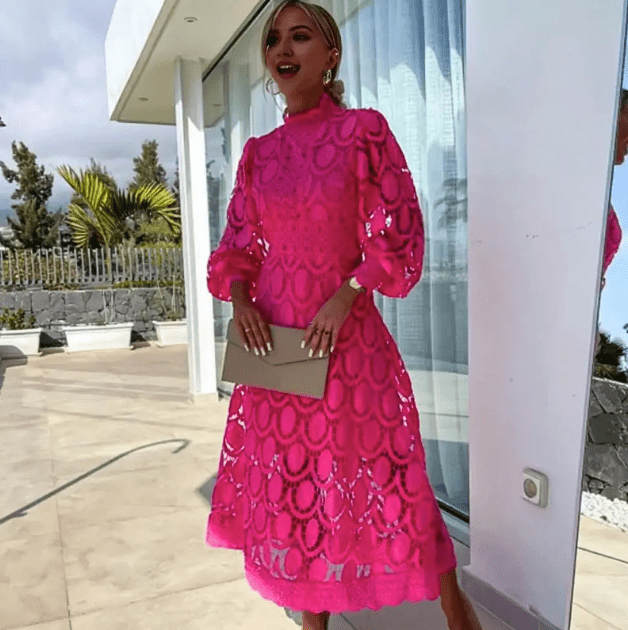 Pien - Midi jurk van kant dames