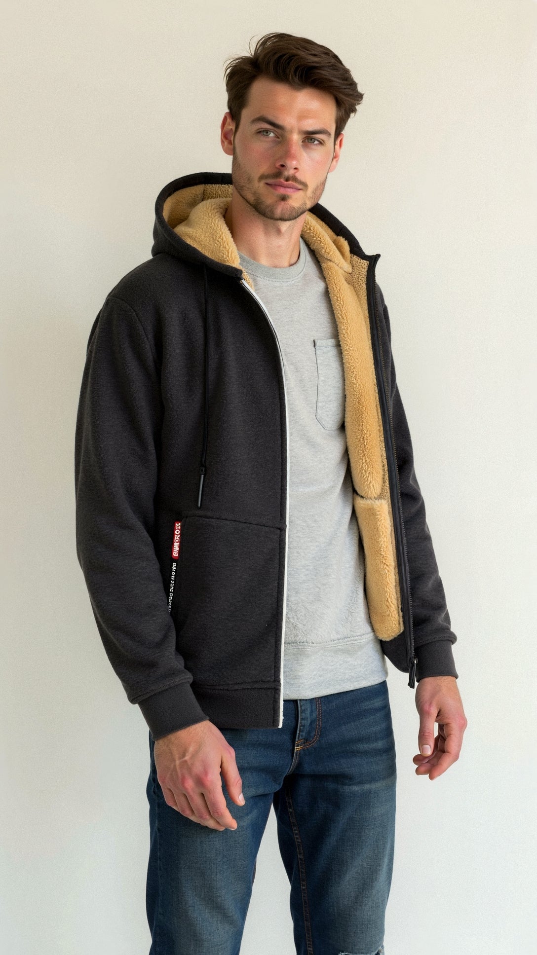Sven | Hoodie met warme voering voor heren
