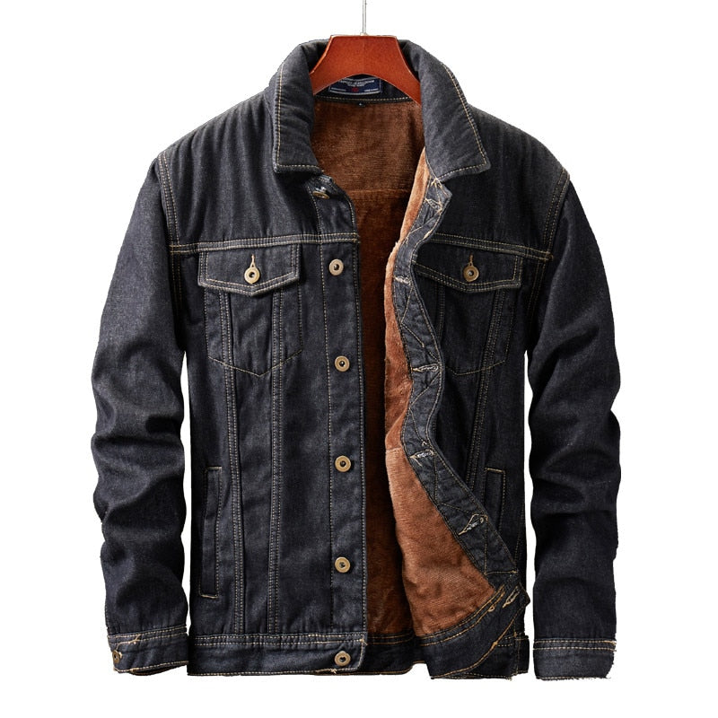 Leon | Winter denimjas met sherpa voering voor heren