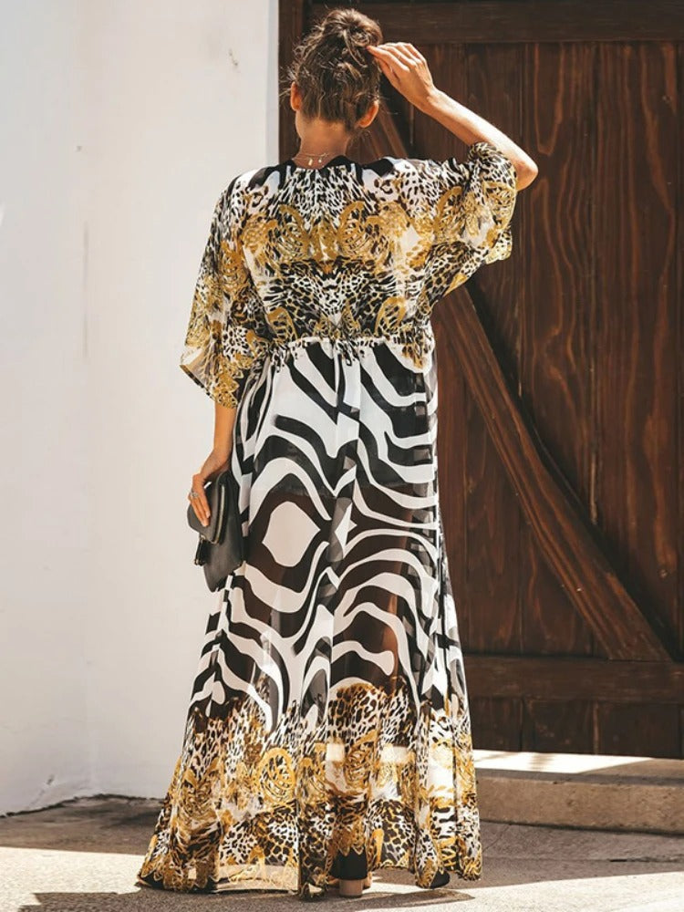 SandRoze - Kimono met luipaardprint