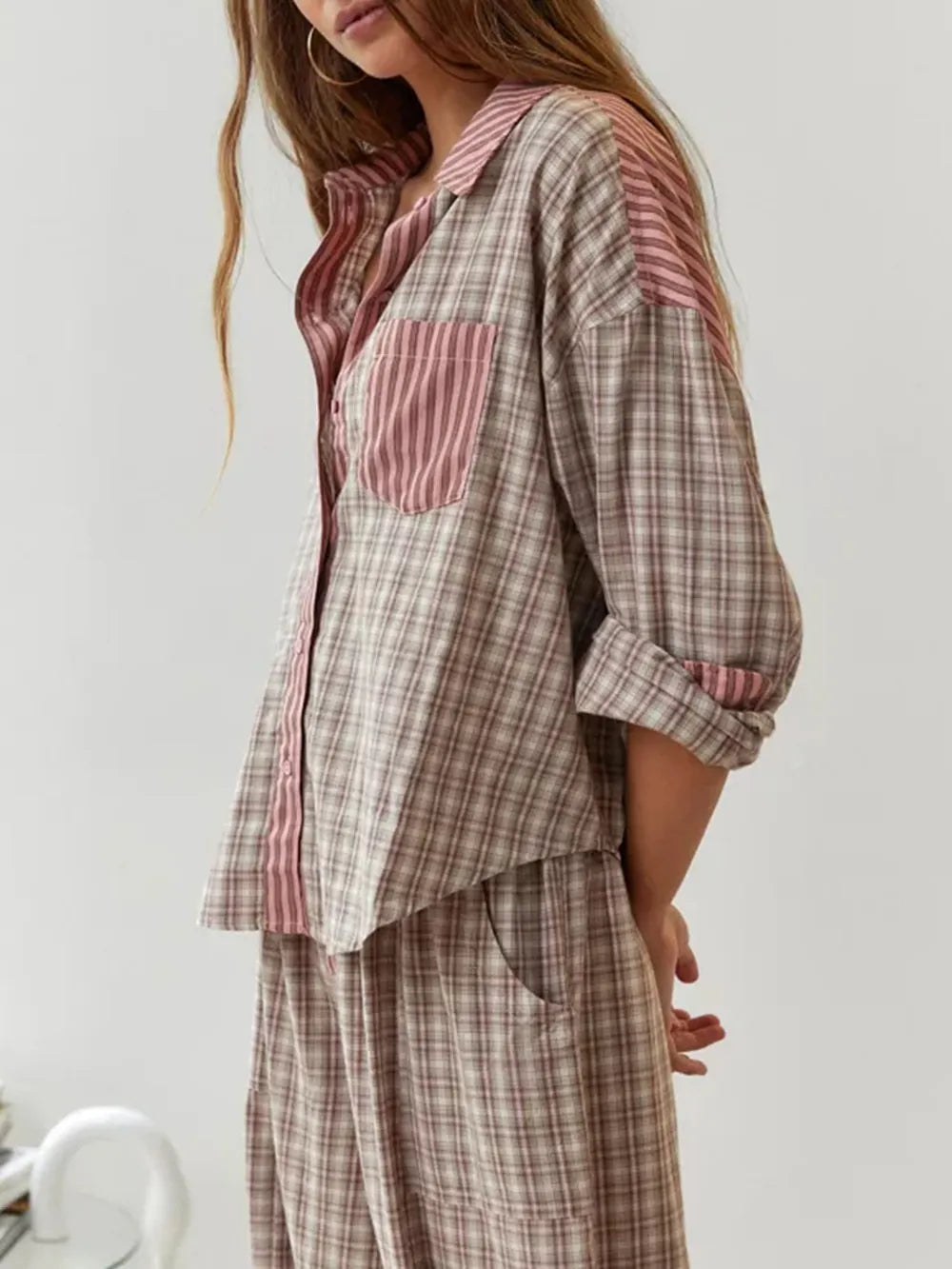 Eveline - Comfortabele Katoenen Pyjama Set Voor Elke Nacht