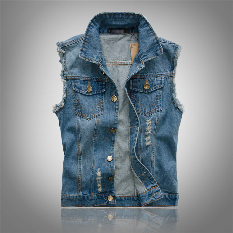 Hugo - Stijlvol denim gilet heren