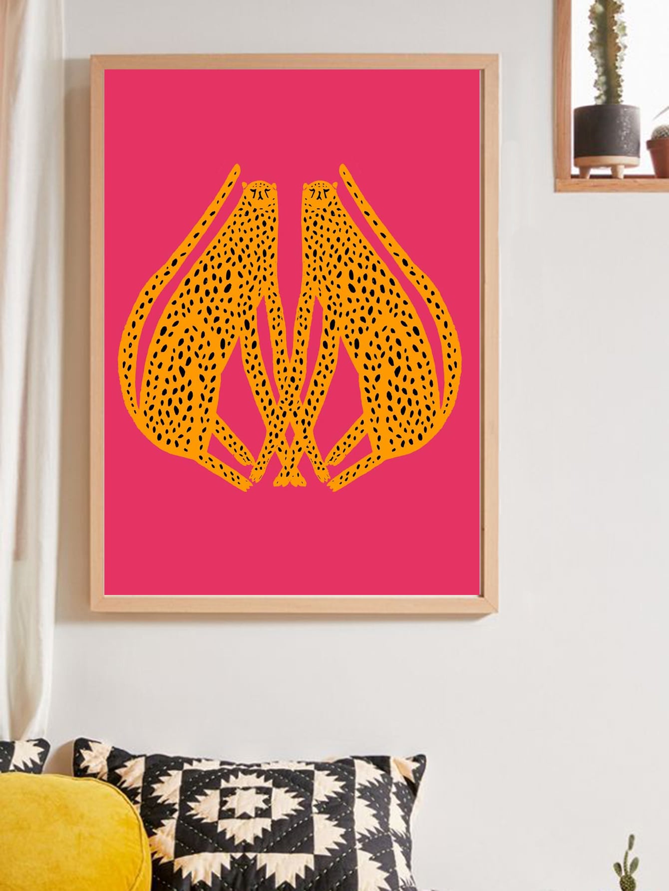 Safari Stijl Luipaardprint Canvas - Zonder Lijst