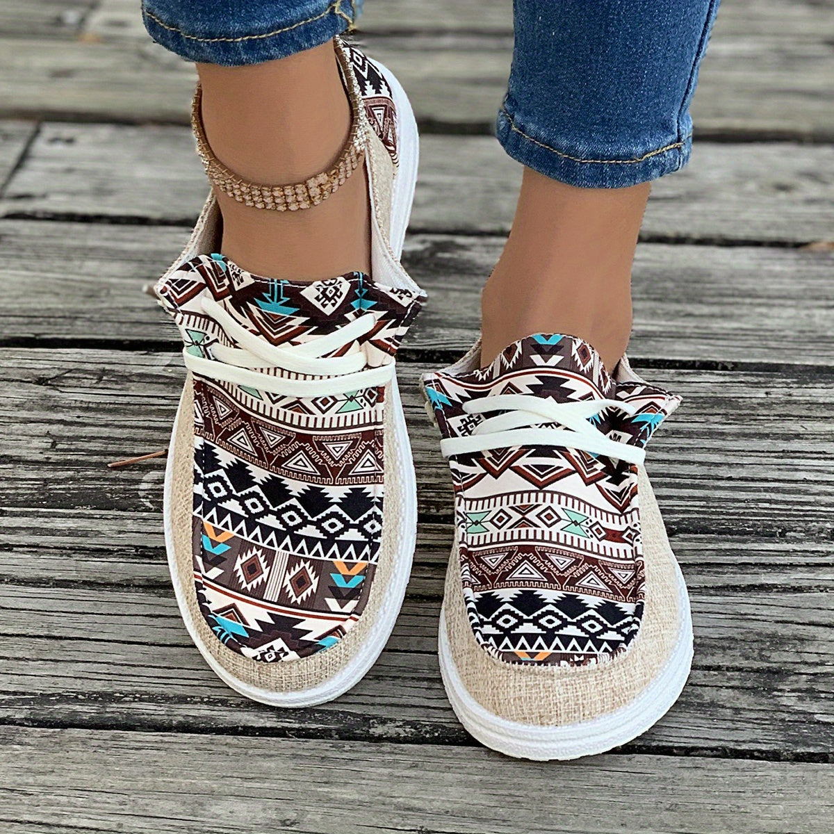 Canvas schoenen met Tribal patroon