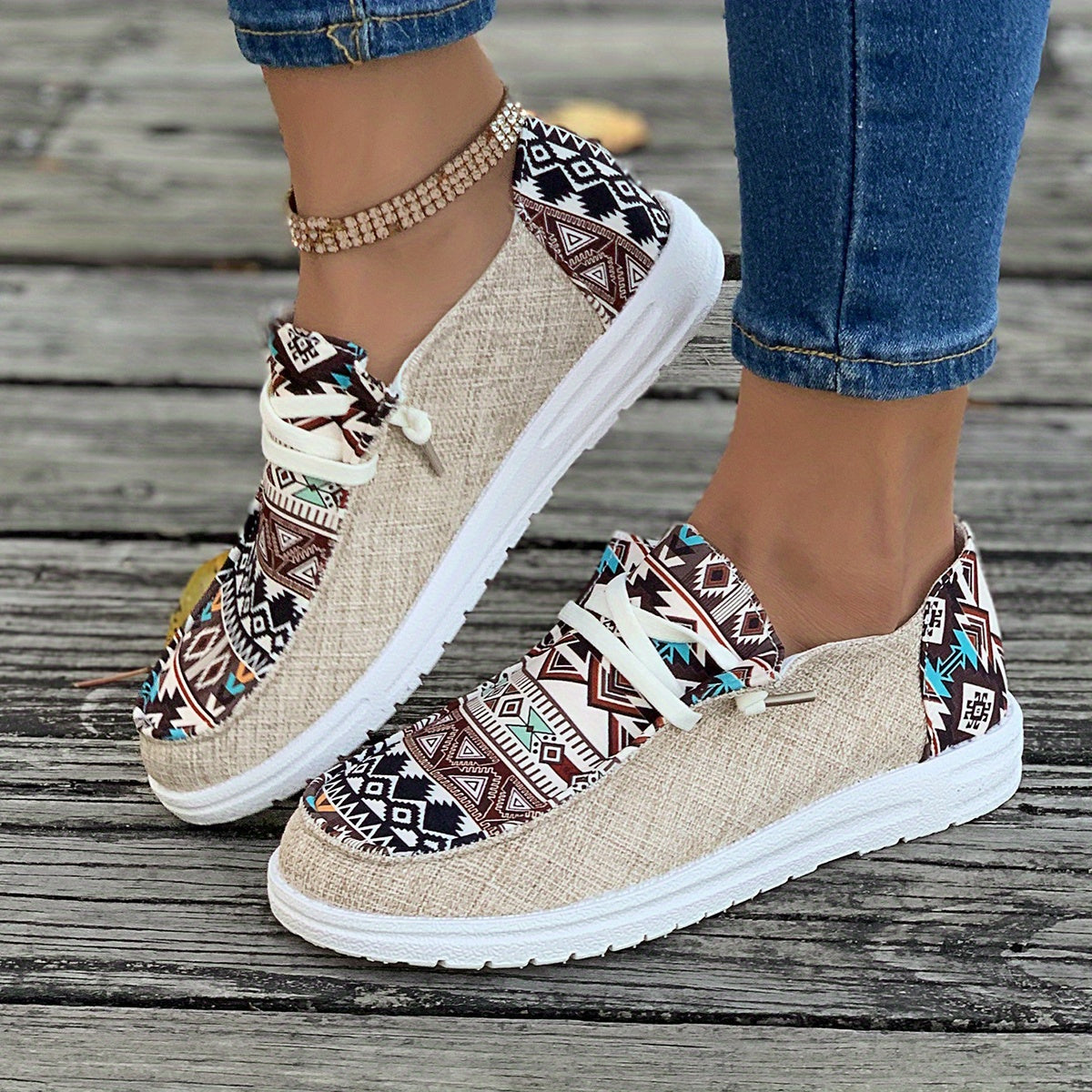 Canvas schoenen met Tribal patroon