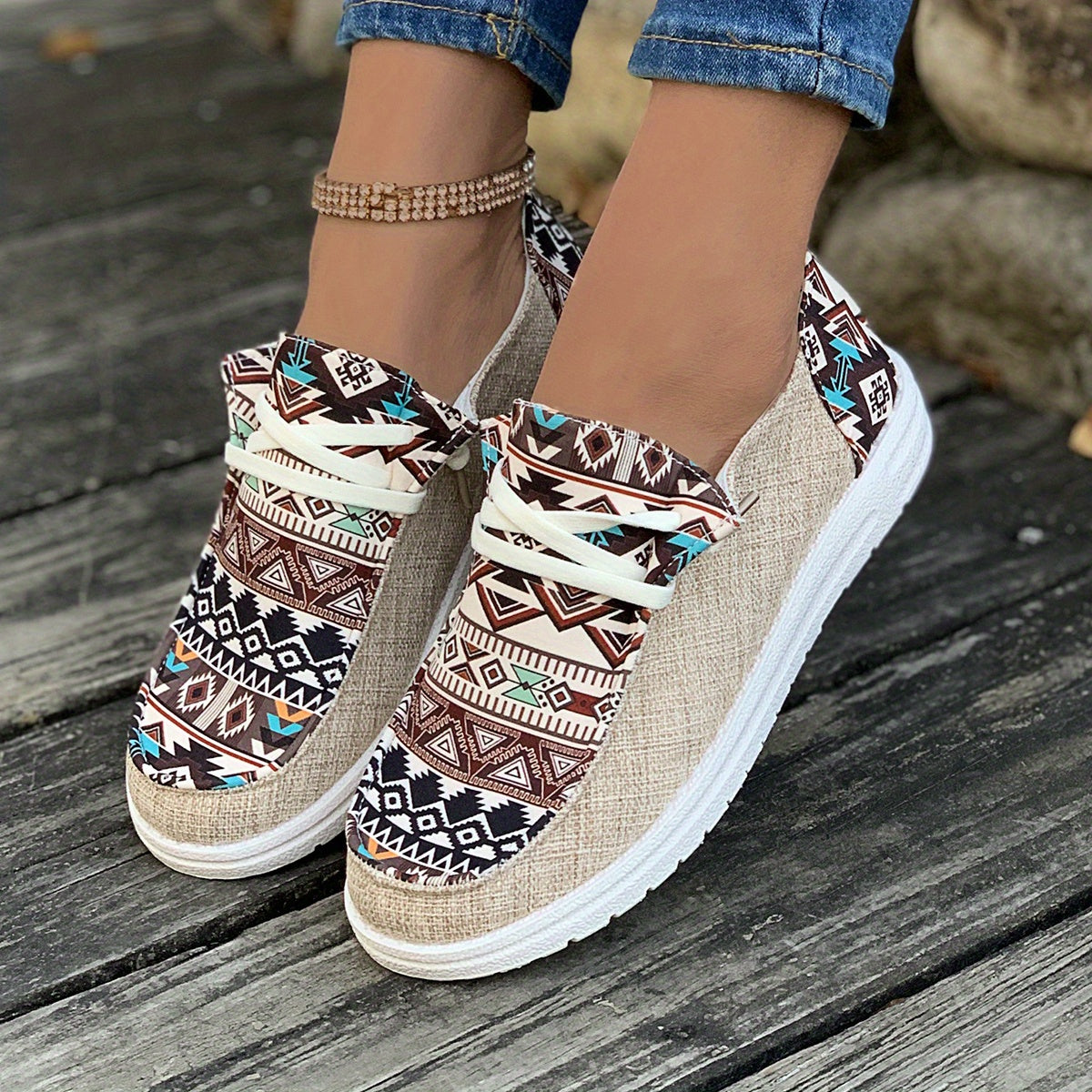 Canvas schoenen met Tribal patroon