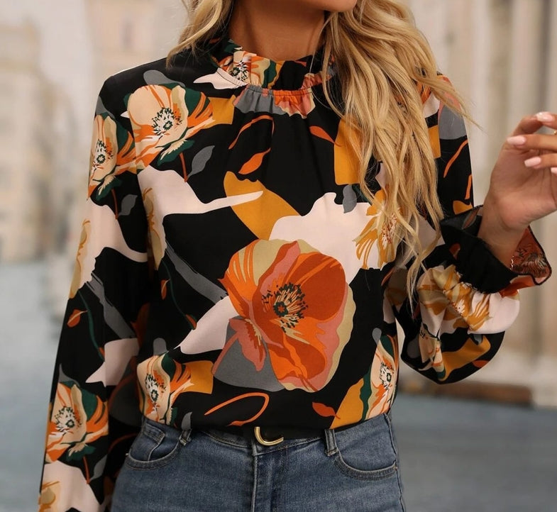 MonLu - Stijlvolle blouse met bloemen