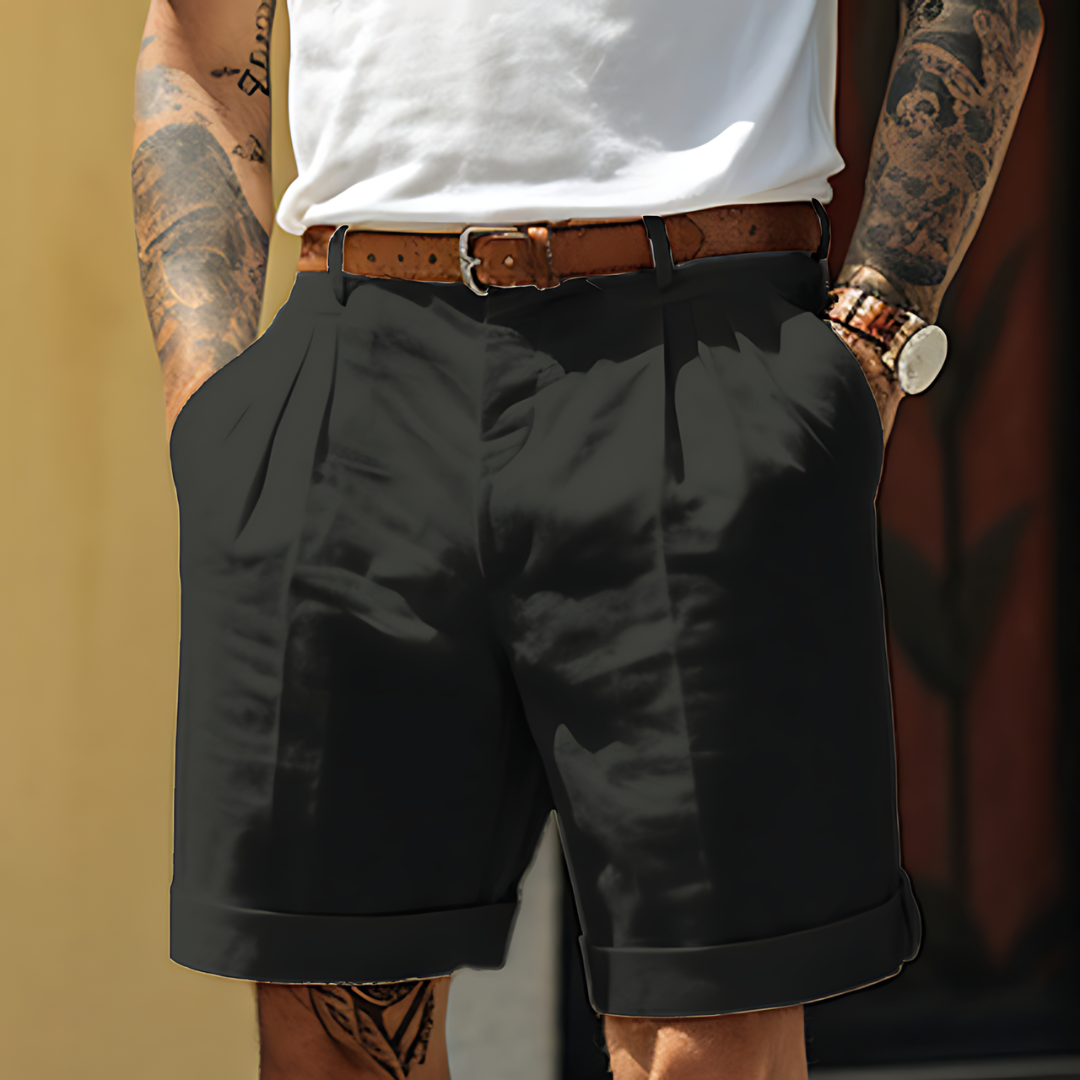 Heren short katoen-linnen – Elegant en luchtig voor stijlvolle zomerse dagen