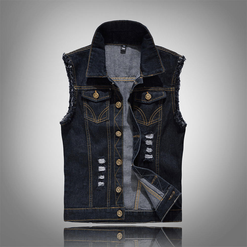 Hugo - Stijlvol denim gilet heren