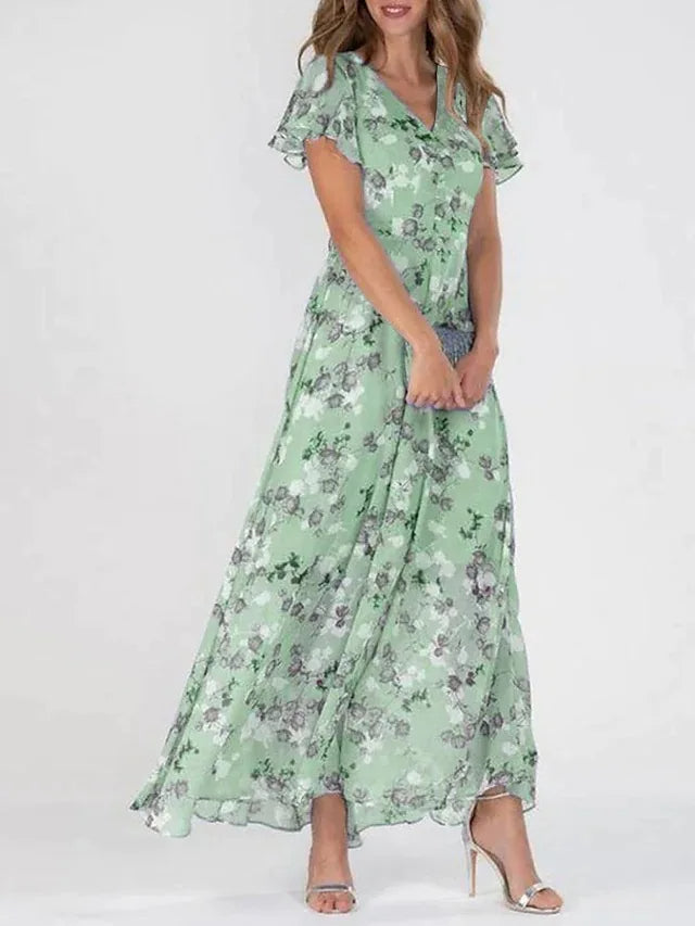 Elegante midi-jurk met flatterende pasvorm en tijdloze uitstraling