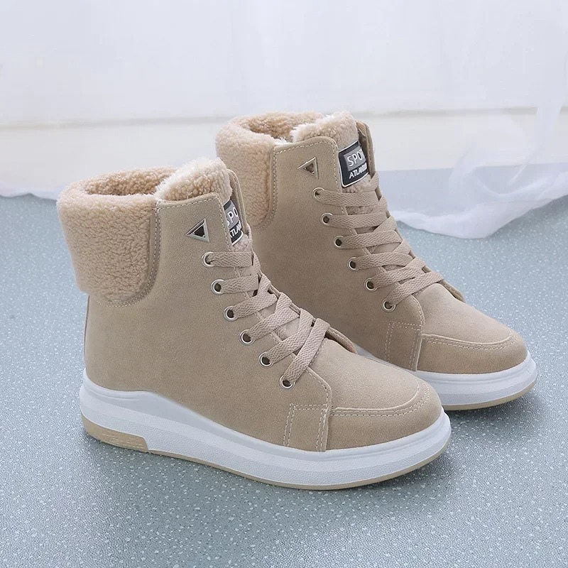 Amber - Lace-Up Hoge Zachte Winterschoenen Dames