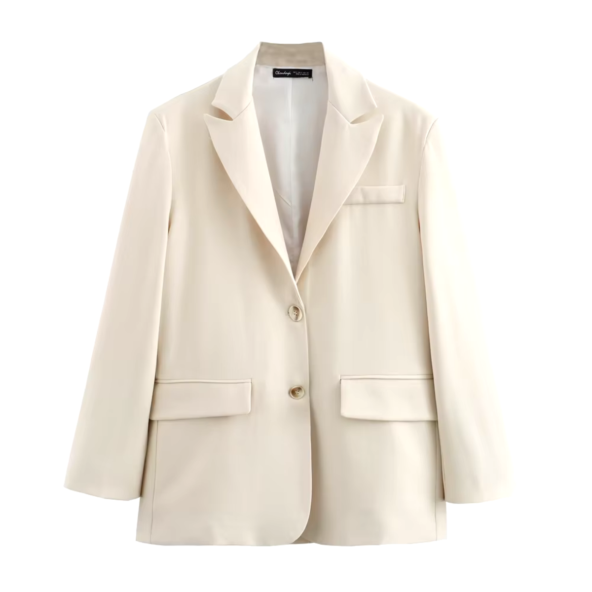 Vintage beige blazer voor dames