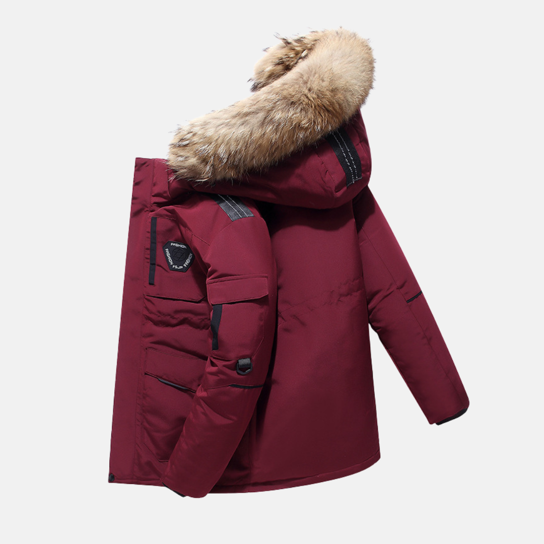 Finn | Winterjas met bontkraag voor heren
