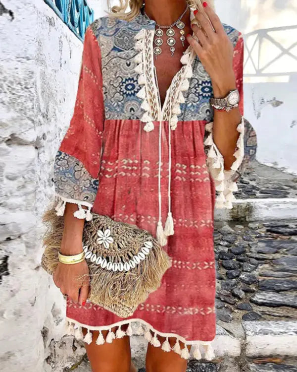 Laura - Zomerse jurk in bohemian stijl