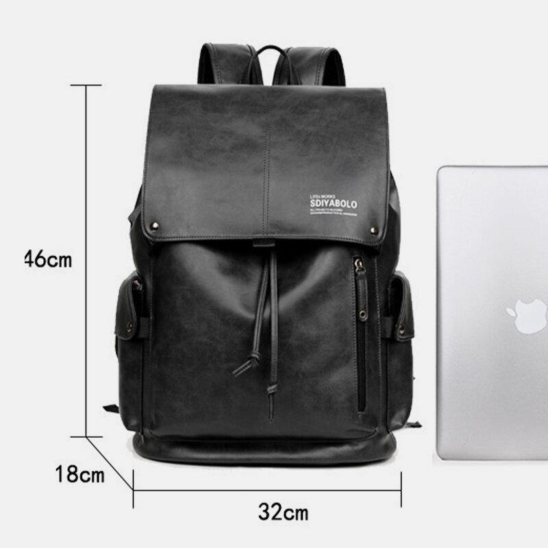 ByMax - Herenrugzak met opladen via USB - geschikt voor een laptop van 13,3 inch