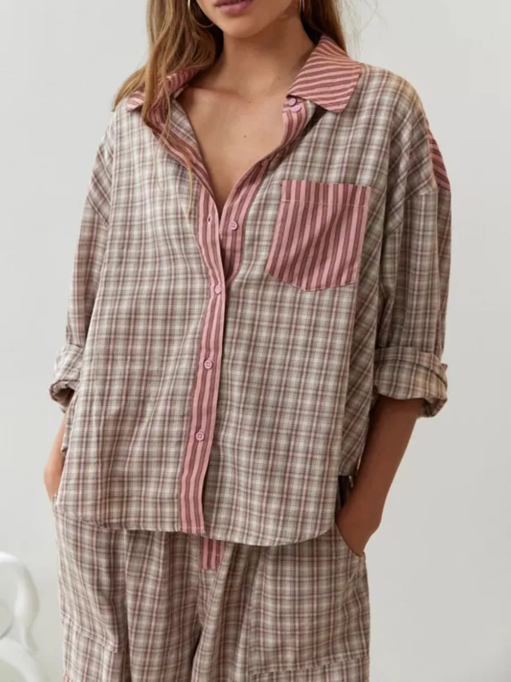 Eveline - Comfortabele Katoenen Pyjama Set Voor Elke Nacht