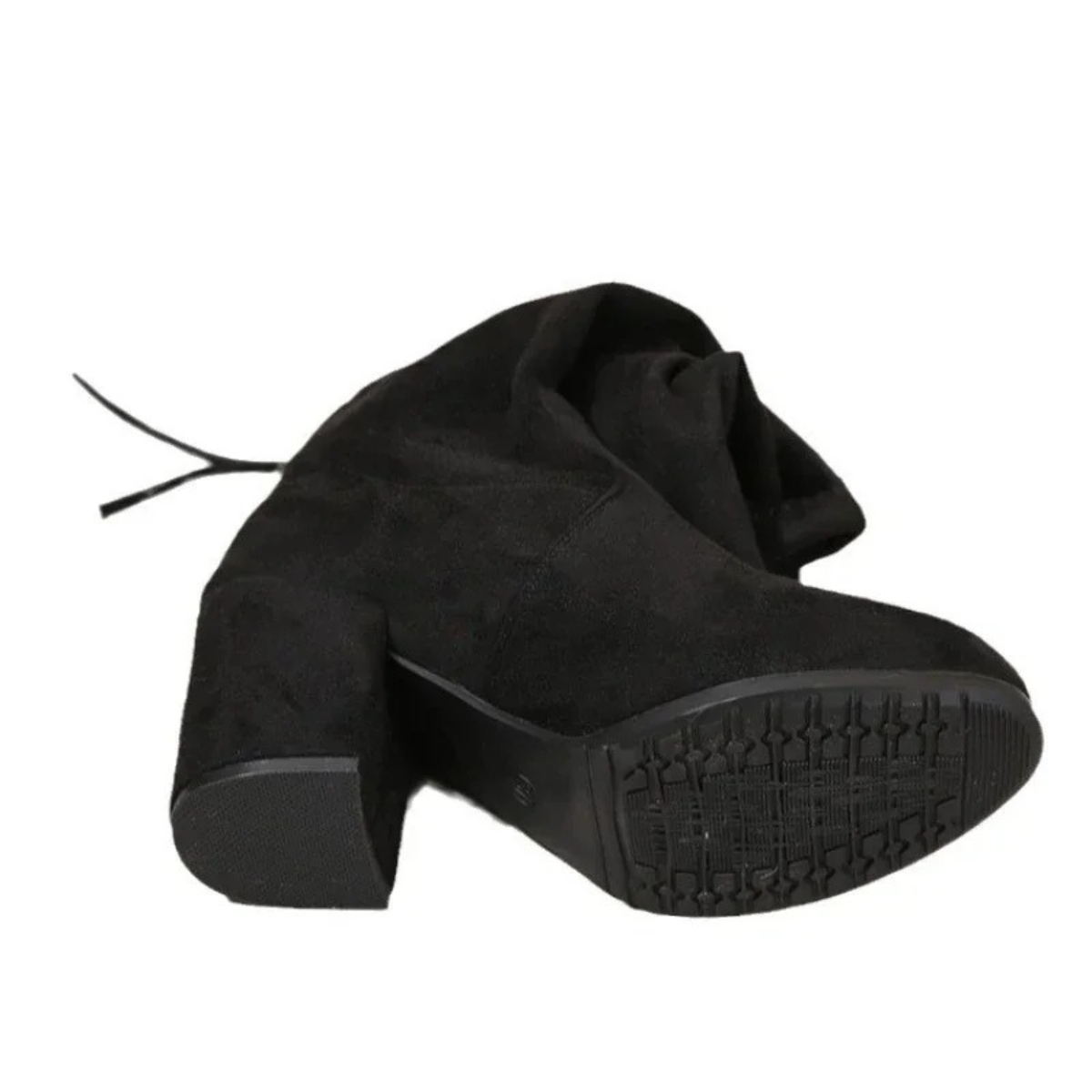 Tess - Elastische Overknee Laarzen met Ronde Teen