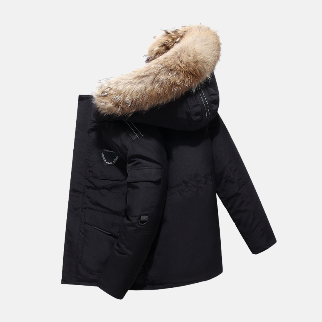 Finn | Winterjas met bontkraag voor heren