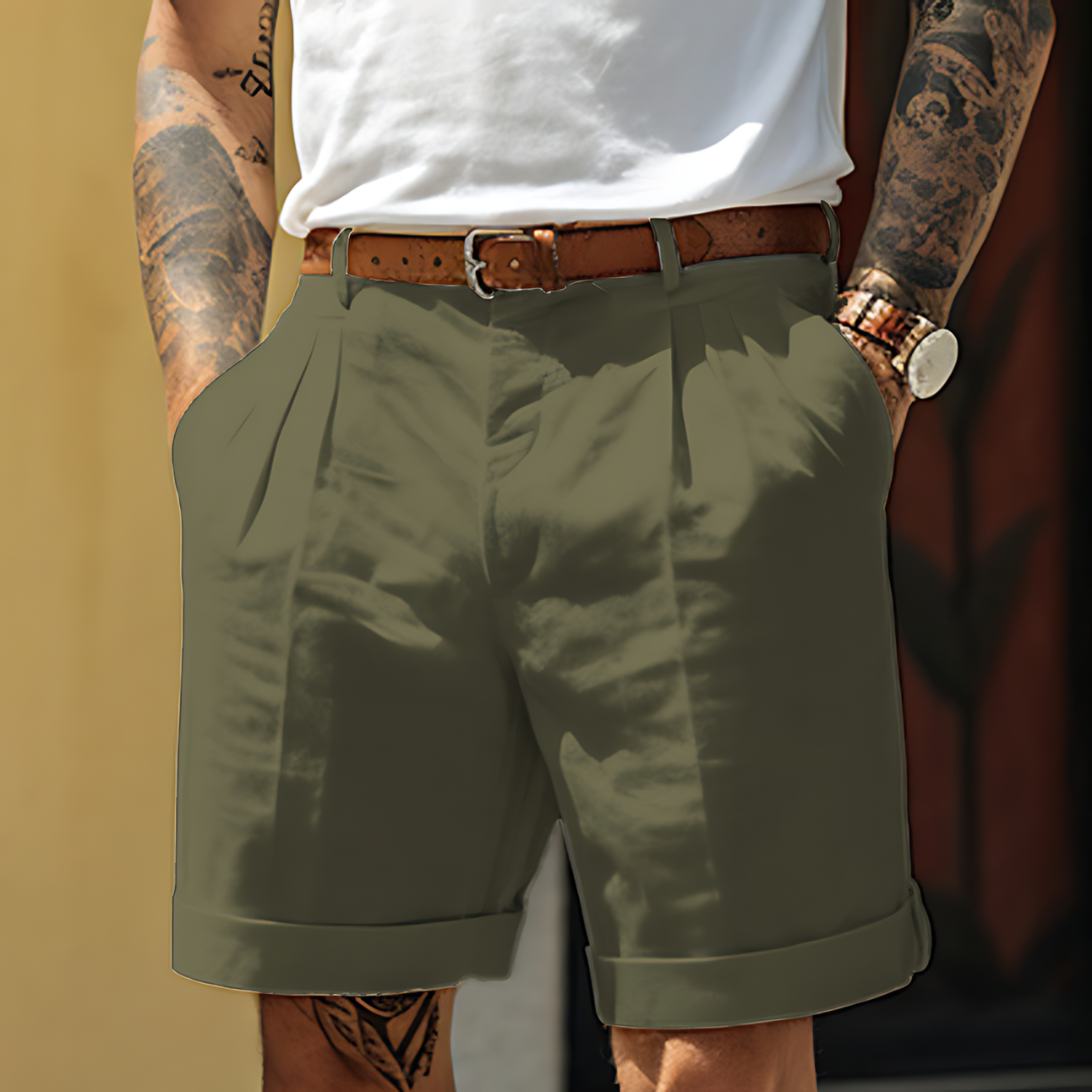 Heren short katoen-linnen – Elegant en luchtig voor stijlvolle zomerse dagen