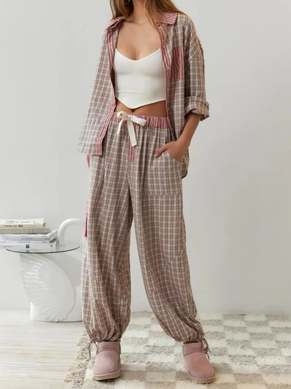 Eveline - Comfortabele Katoenen Pyjama Set Voor Elke Nacht