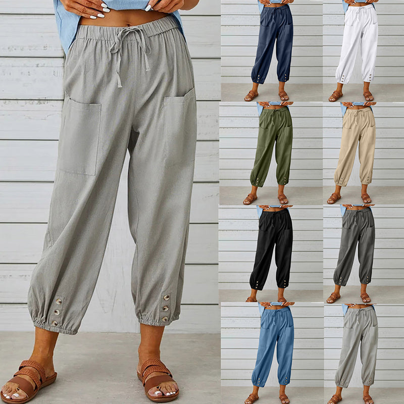 Dames broek met elastische taille – Comfort, stijl en functionaliteit in één ontwerp