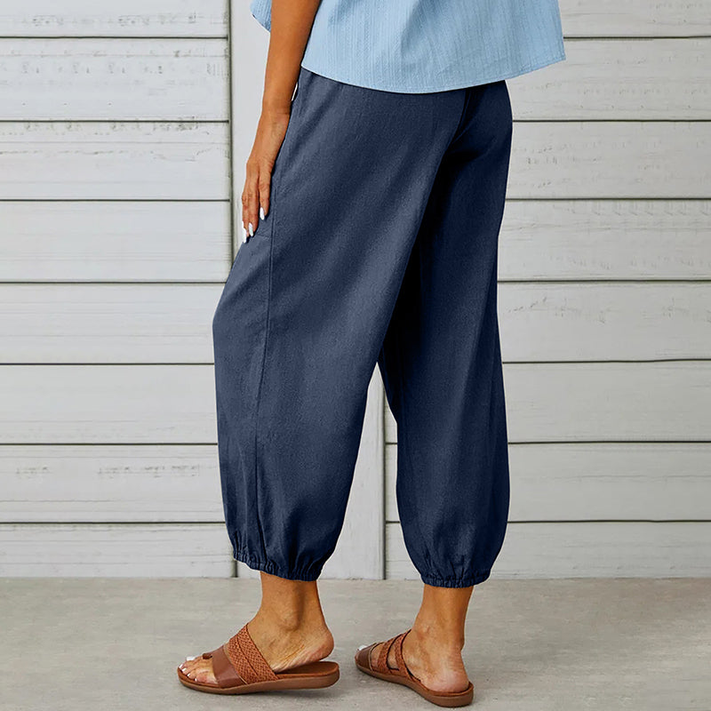 Dames broek met elastische taille – Comfort, stijl en functionaliteit in één ontwerp