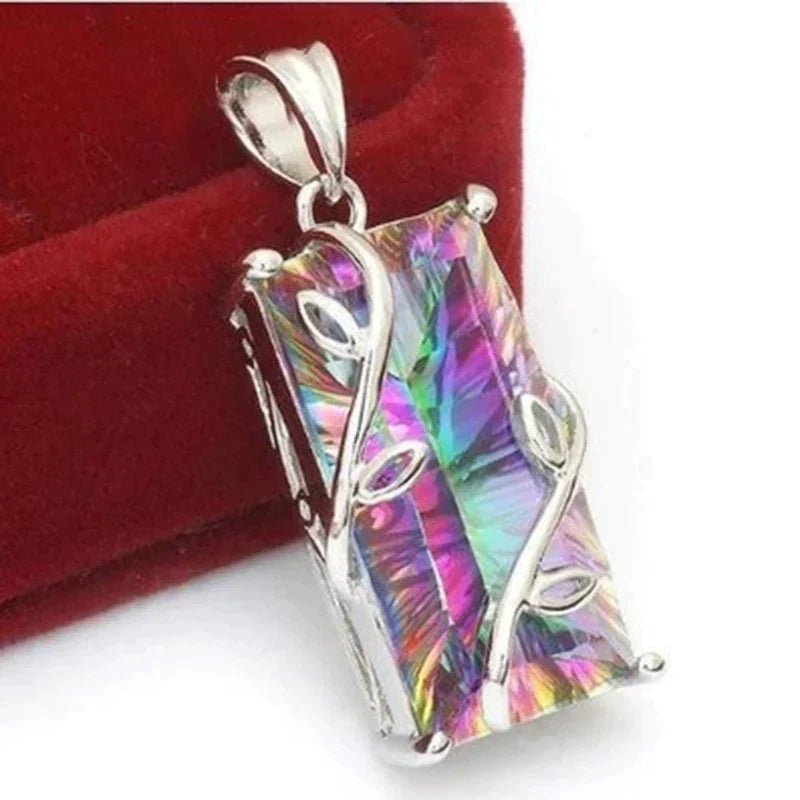 Lina - Regenboogsteen Levensboom Ketting