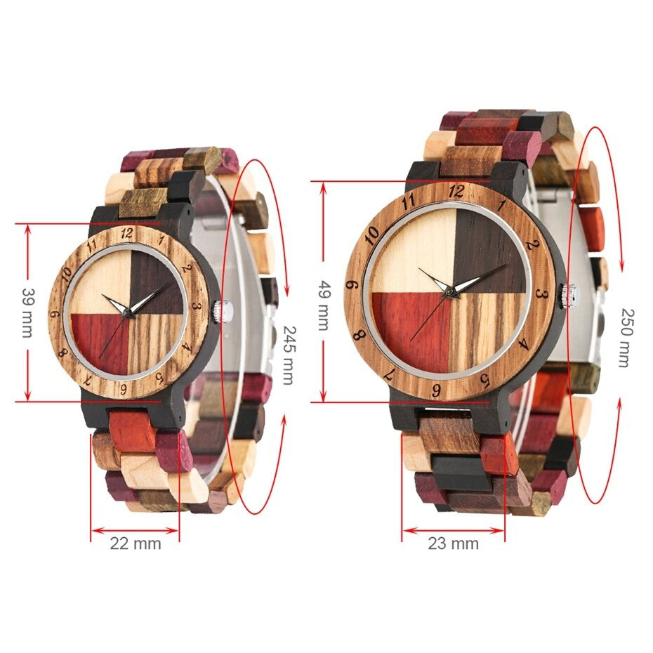 Retro houten horloge