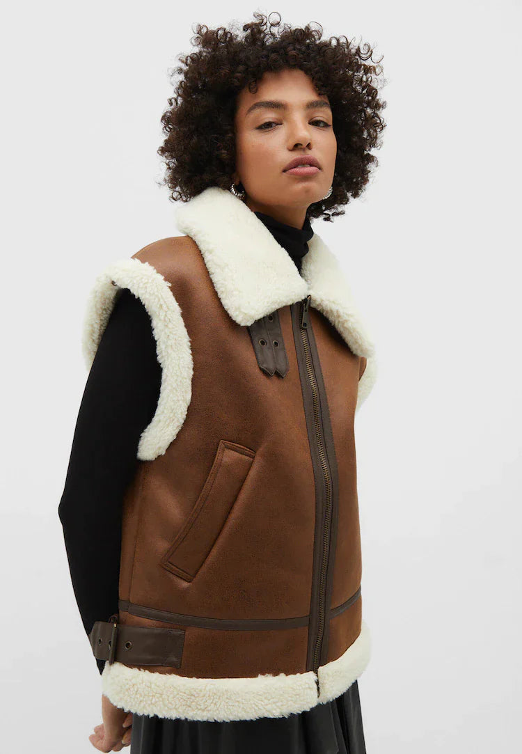 Jade Leren Bodywarmer - Warm & Trendy