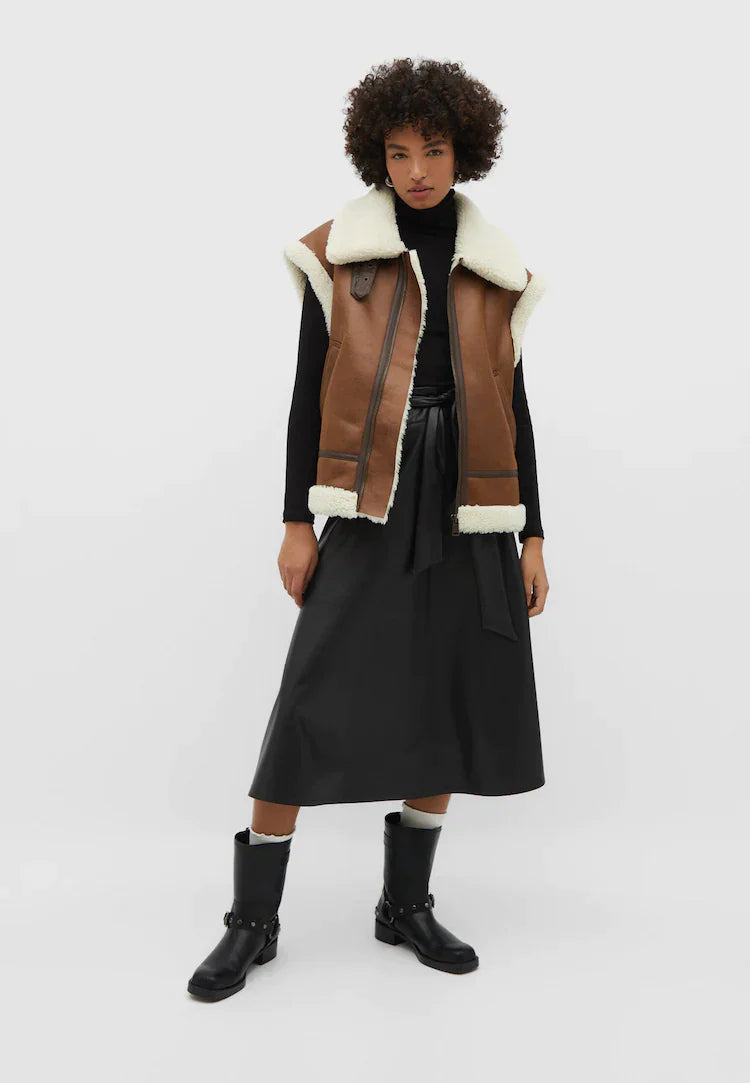 Jade Leren Bodywarmer - Warm & Trendy