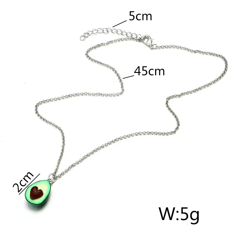 Feline - Avocado Hart Ketting als Unieke Vriendschapsketting