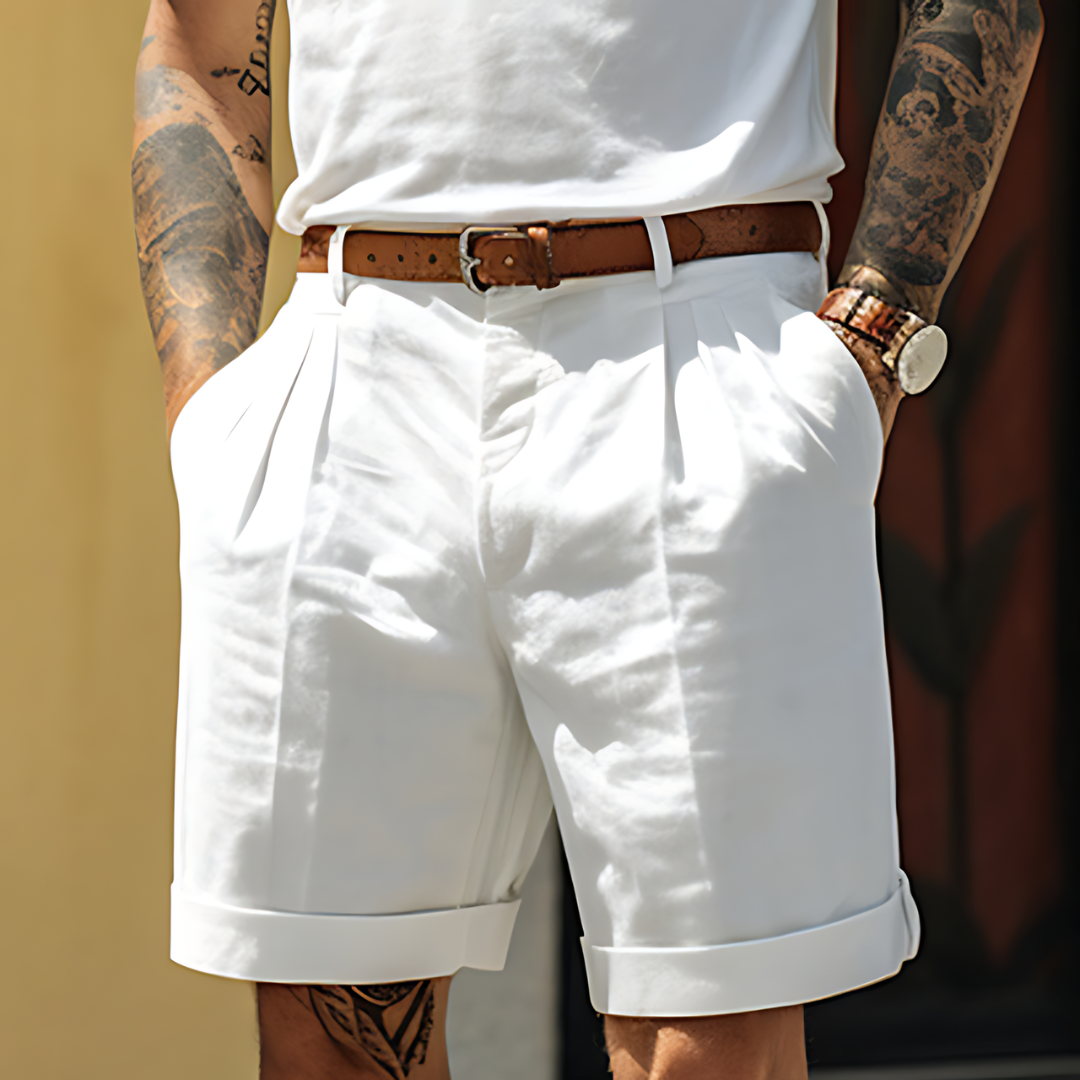 Heren short katoen-linnen – Elegant en luchtig voor stijlvolle zomerse dagen