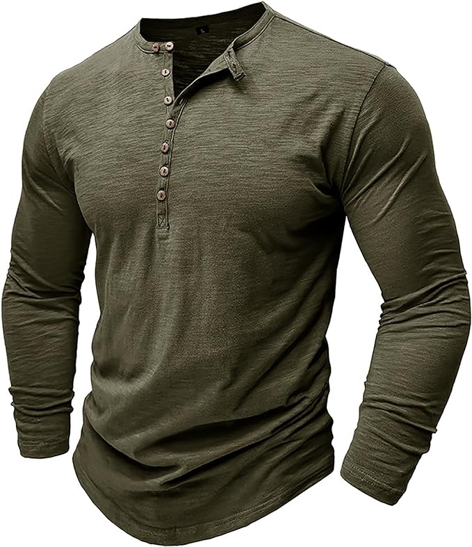 Daan | Zacht ademend katoenen shirt met lange mouwen voor heren met casual knoopsluiting