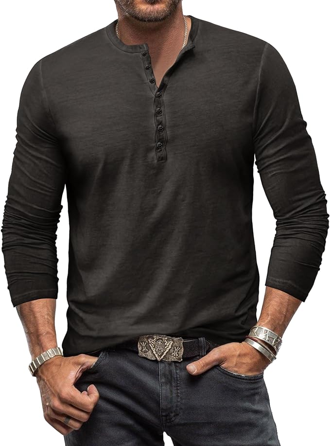 Daan | Shirt met lange mouwen voor heren met knoopsluiting