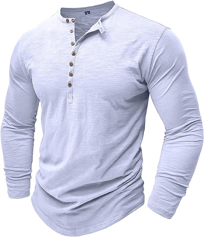 Daan | Zacht ademend katoenen shirt met lange mouwen voor heren met casual knoopsluiting