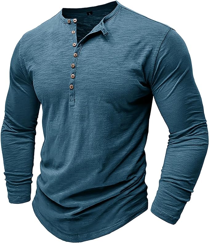 Daan | Zacht ademend katoenen shirt met lange mouwen voor heren met casual knoopsluiting