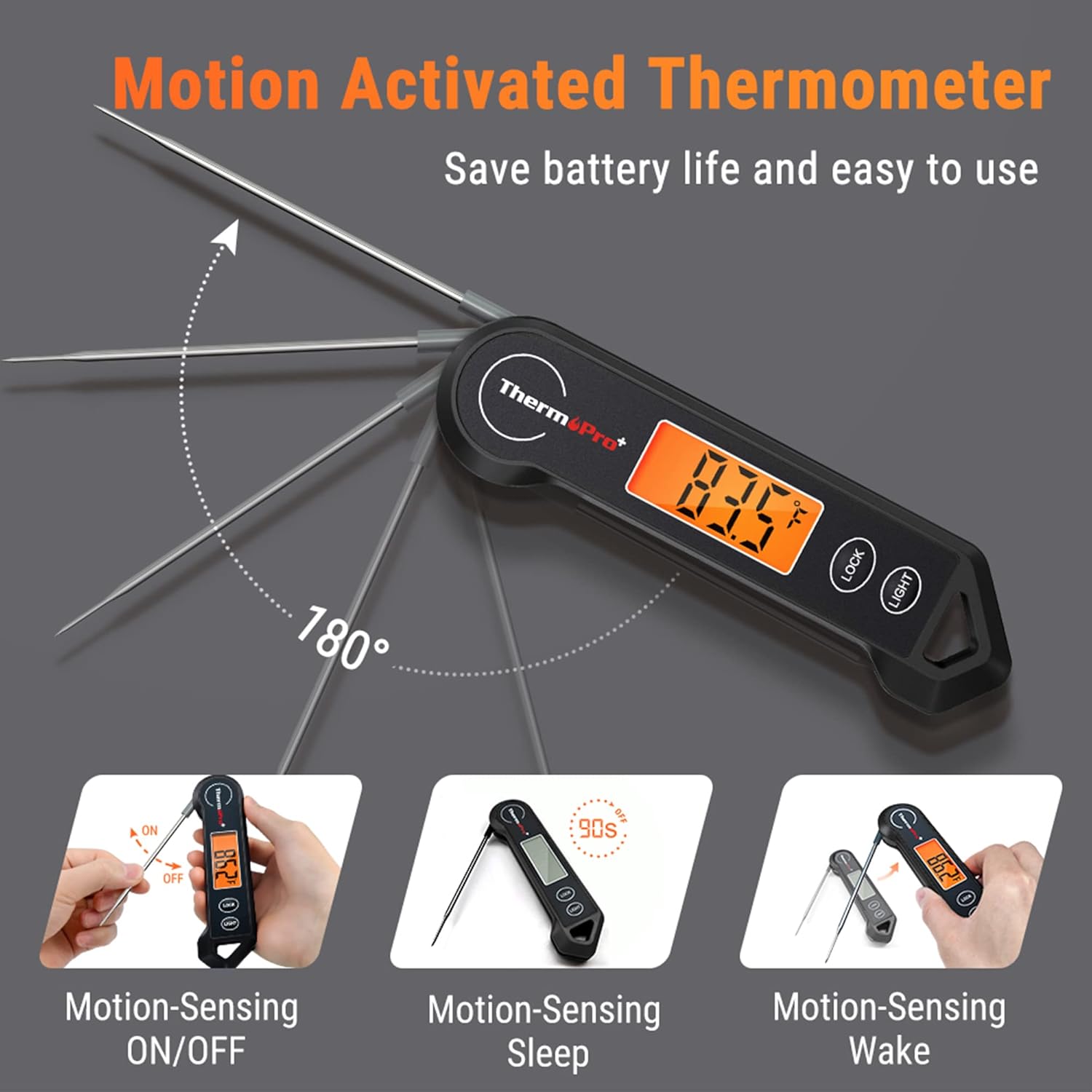 ThermoPro Digitale Vleesthermometer - Nauwkeurige Temperatuurmeting voor Perfecte Gerechten