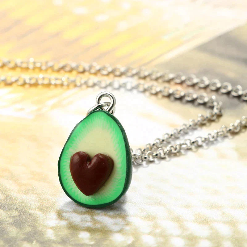 Feline - Avocado Hart Ketting als Unieke Vriendschapsketting