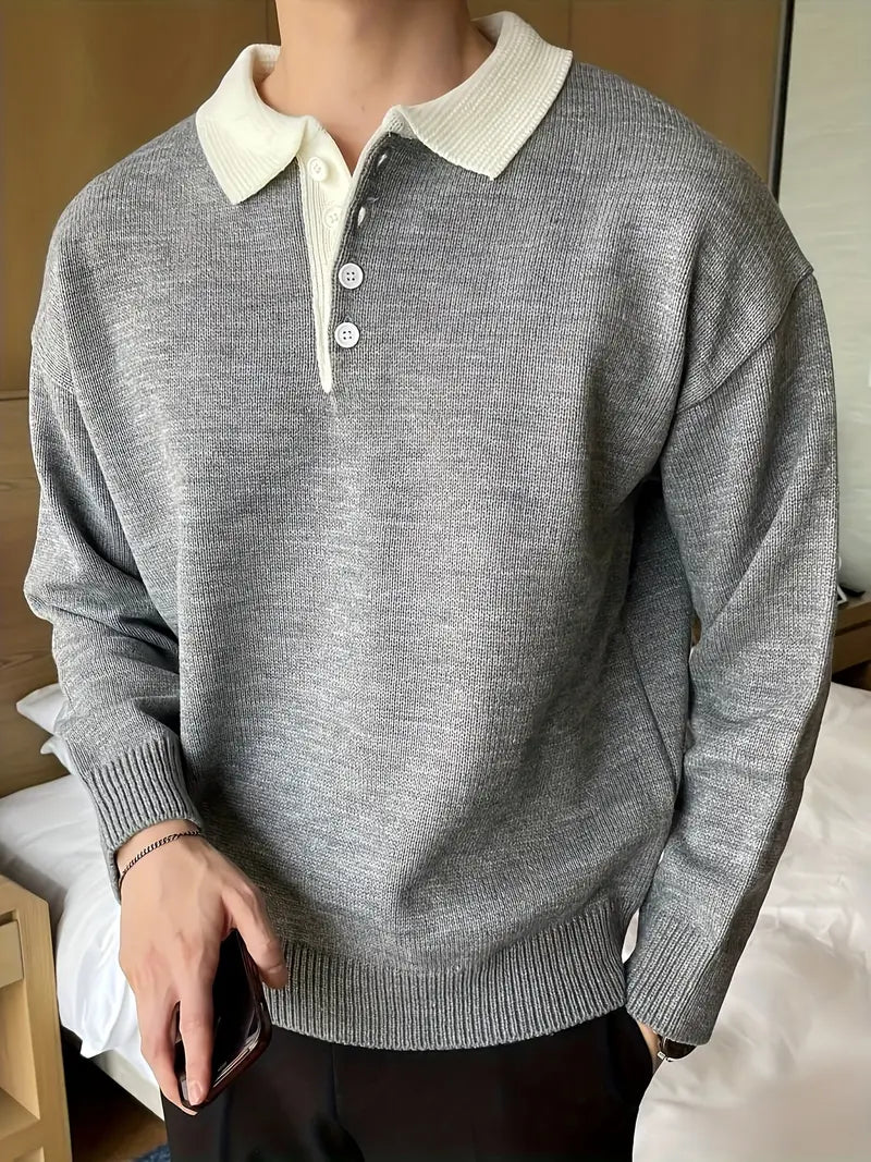 Finn - Amando Polo Sweater met Comfortabele Pasvorm