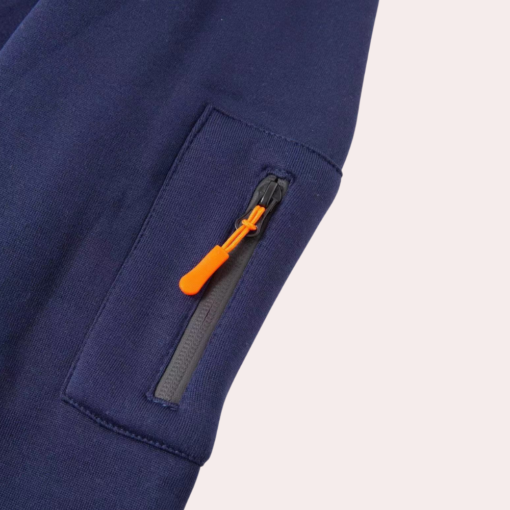 Calin | Ademende duurzame katoenmix herfst hoodie voor heren met utility design